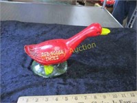 CAST IRON RED GOOSE BANK