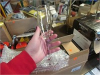 9-- GLASS CHAMPAGNE FLUTES