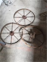 Vtg. RUSTIC WHEELS (3)