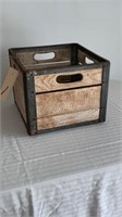 Wood and metal dairy crate