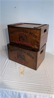 Moosehead wood beer crates