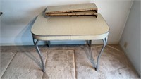 Vintage chrome leg dining table