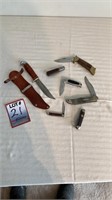 Assortment of pocket knives