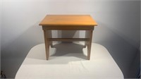 Maple end table and bench