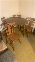 Maple dining table with 4 chairs