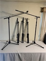 (5) On-Stage Stands microphone stands