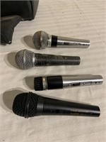 4 microphones, cases, cords