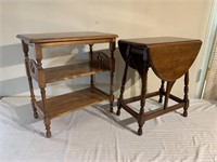 Drop leaf table and display stand