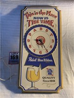Pabst Blue Ribbon beer clock