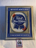 Pabst Blue Ribbon beer sign