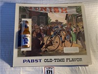 Pabst Blue Ribbon Old-Time Flavor beer sign