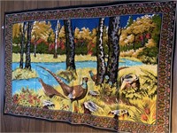 Pheasant cotton tapestry