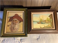 Pair of decorative oil paintings