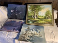 4 pictures, oil paintings