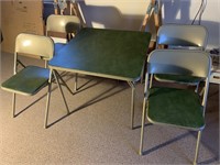 Samsonite card table with 4 chairs