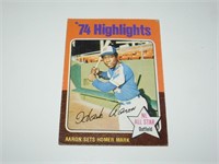 1975 Topps Hank Aaron #1 Baseball Card