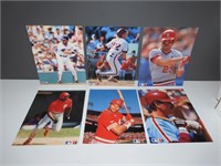 6 Major League Baseball Photos 8x10"