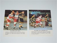 2 1964 Toronto Star Hockey Stars in Action Detroit