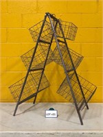 Metal basket rack