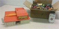 Box Of Mostly Diecast Vehicles & 1968 Hot Wheels