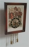 Small Hummel Clock W/ Key & Pendulum West Germany
