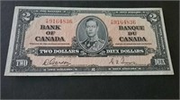 1937 Canada Unc 2 Dollar Banknote