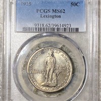1925 Lexington Half Dollar PCGS - MS62