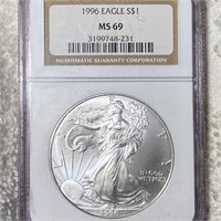 1996 Silver Eagle NGC - MS69