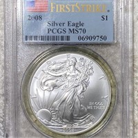 2008 Silver Eagle PCGS - MS70
