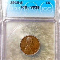1915-S Lincoln Wheat Penny ICG - VF35