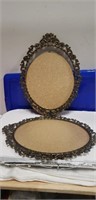 2 brass 15.5" mirrors or frames