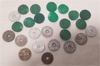 Lot Of Vintage Tax Tokens