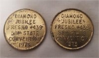 (2) 1973 Diamond Jubilee Fresno #439 Coins