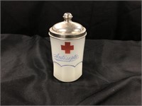 Early Hand Painted Antiseptic Canister