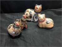 (4) Contemporary Mexican Pottery Figurines