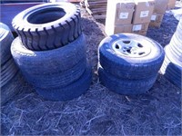 skid steer tire & misc car tires and rims