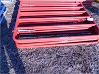 (4) 6' heavy duty red corral panels