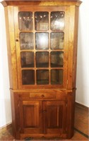 12-Window Pane Corner Cabinet 43"W x 83"T