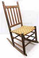 Child's Rush Bottom Rocking Chair 34"T