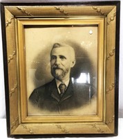 Portrait of Man in Gilded Frame