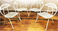 Mid-Century Folding Metal Patio Chairs