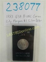 1883 GSA B-UNC Carson City Morgan$1 Silver Dollar