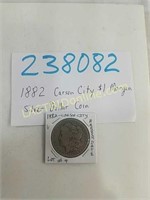 1882 Carson City $1 Morgan Silver Dollar Coin