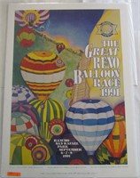 17x24 1991 10 Anniv Great Reno Balloon Race Poster