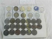 10 Silver "Ikes" & 20 clad "Ikes" $1 coins
