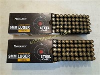 100 Cartridges 9mm Luger Ammo