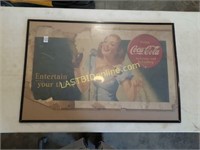 Framed Coca - Cola Poster