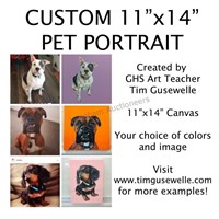 Custom 11X14 pet portrait from Tim Gusewelle