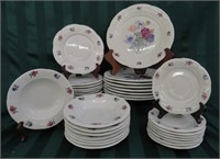 32 PC GIBSON FLORAL DISH SET
