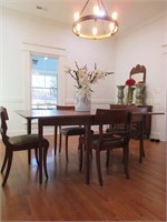 Cherry Gateleg Table with 4 Chairs